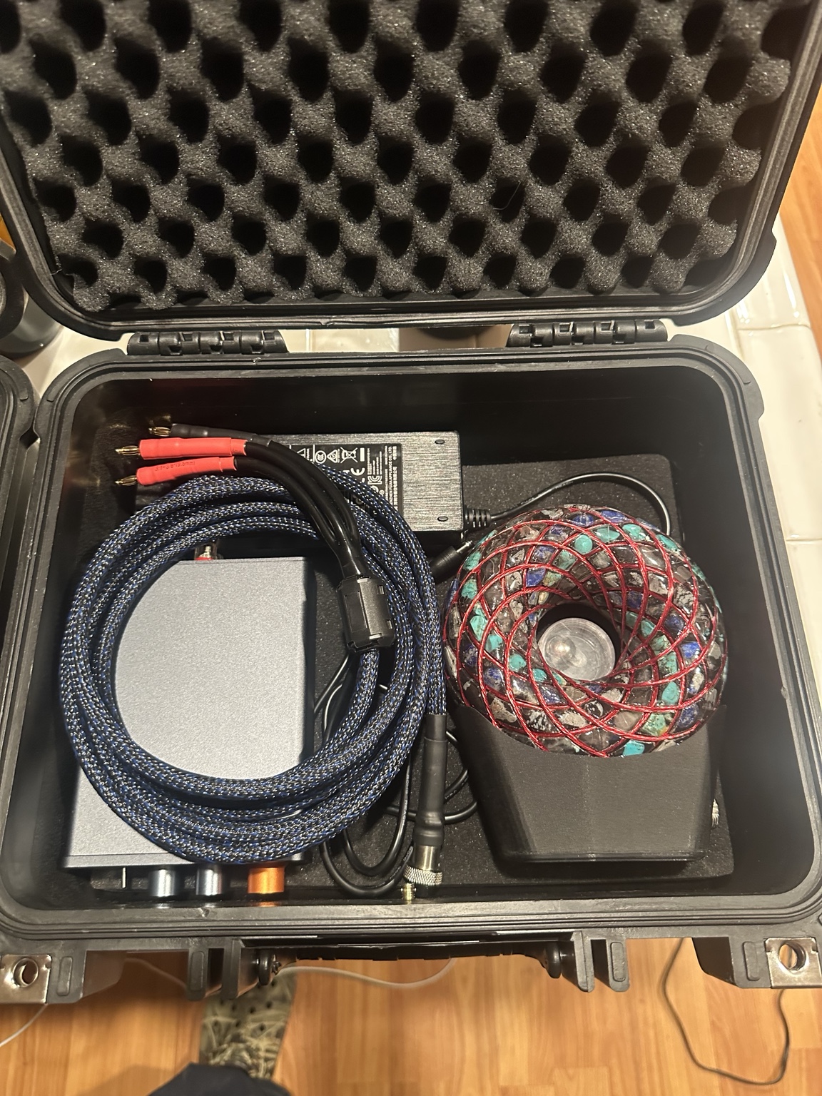 Blue coil protective case